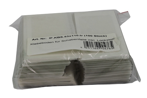 Klebeboden für Schabenfalle inkl. Lockstoff – 100 Stück transparent