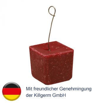 RODO.BLOCK DC – Roter 80 g Köderblock mit Draht