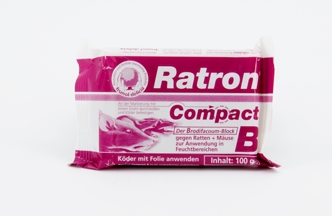 Ratron® Compact B – Rodentizidblock mit Brodifacoum, 100 x 100 g