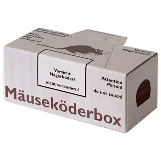Nagerbox Maus – Kartonköderbox für Mäuseköder und Monitoring (350 Stüc