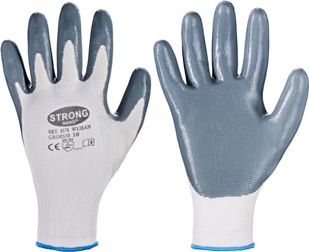 Stronghand Arbeitshandschuh Nitril grau Stronghand Arbeitshandschuh Nitril grau