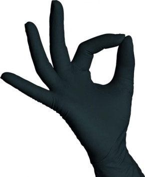Einweghandschuhe, Nitril, schwarz, Lebensmittelgeeignet